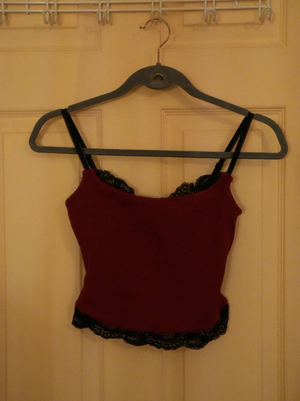 Small Beverly And Beck Red & Black Lacey Tank